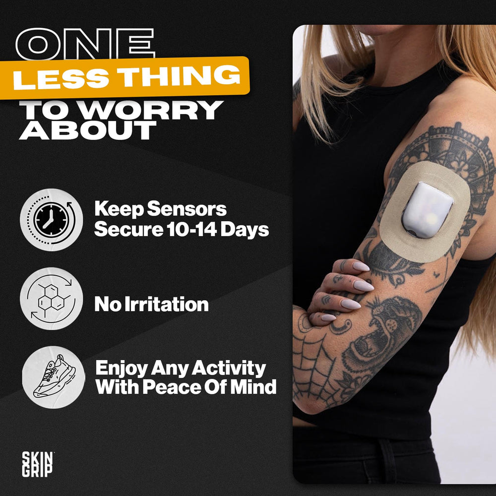 Skin Grip Omnipod patch with 4-way stretch for easy application.
