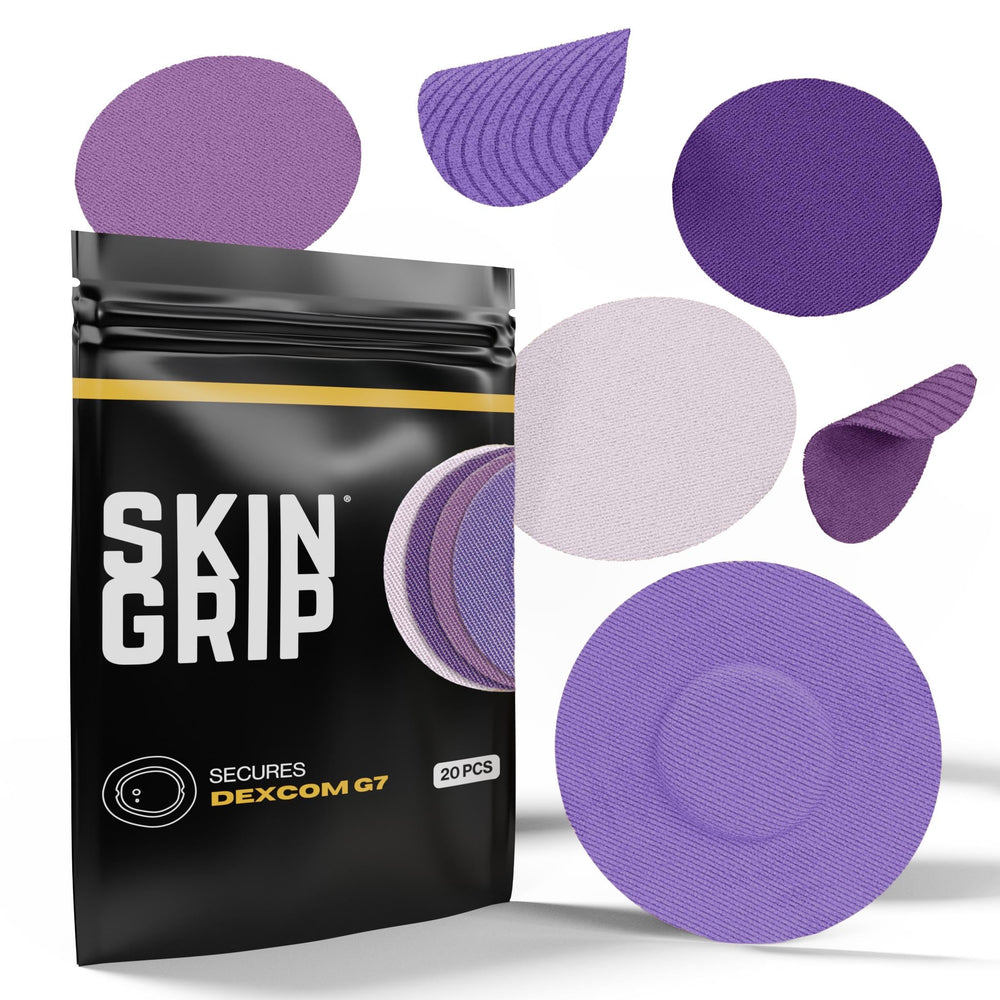 Skin Grip patch securing Dexcom G7 on skin during activity