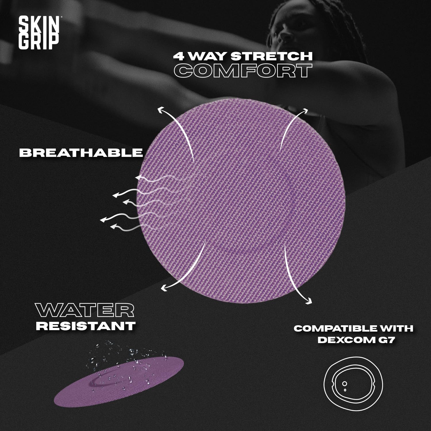 Skin Grip patch for Stelo CGM ensures stable attachment