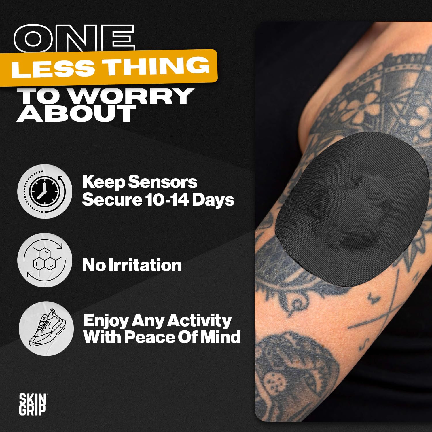 4-way stretch design enables easy application and secure fit.