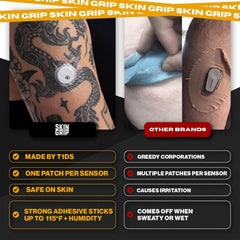 Skin Grip 4-way stretch patch provides easy application and dependable adhesion