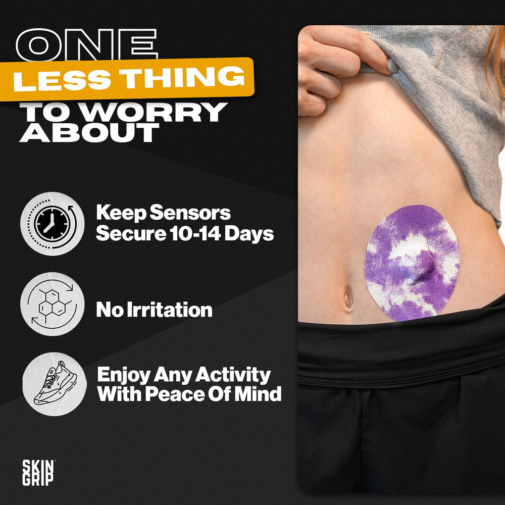 4-way stretch Skin Grip patch adapts to movement for secure wear.