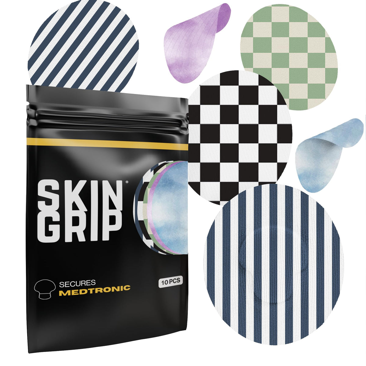 Skin Grip CGM patch for Medtronic Guardian stays waterproof for active days.