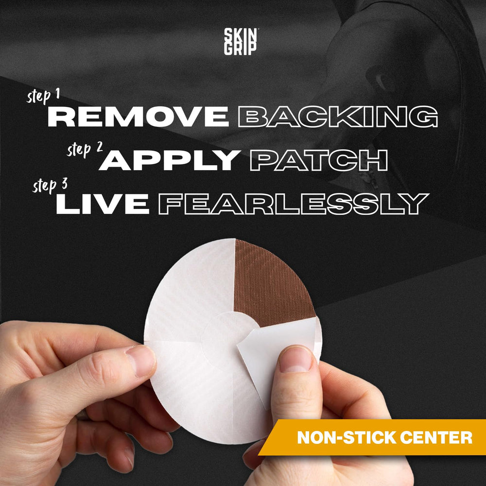Night-time application of Skin Grip patch keeps sensor secure during sleep