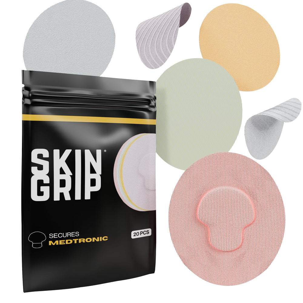 Skin Grip CGM patches for Medtronic Guardian compatibility ensure secure wear during daily activities.