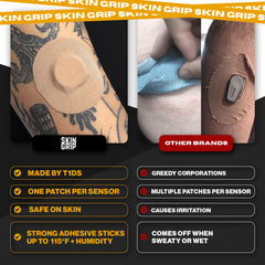 4-way stretch Skin Grip patch for easy application and secure fit