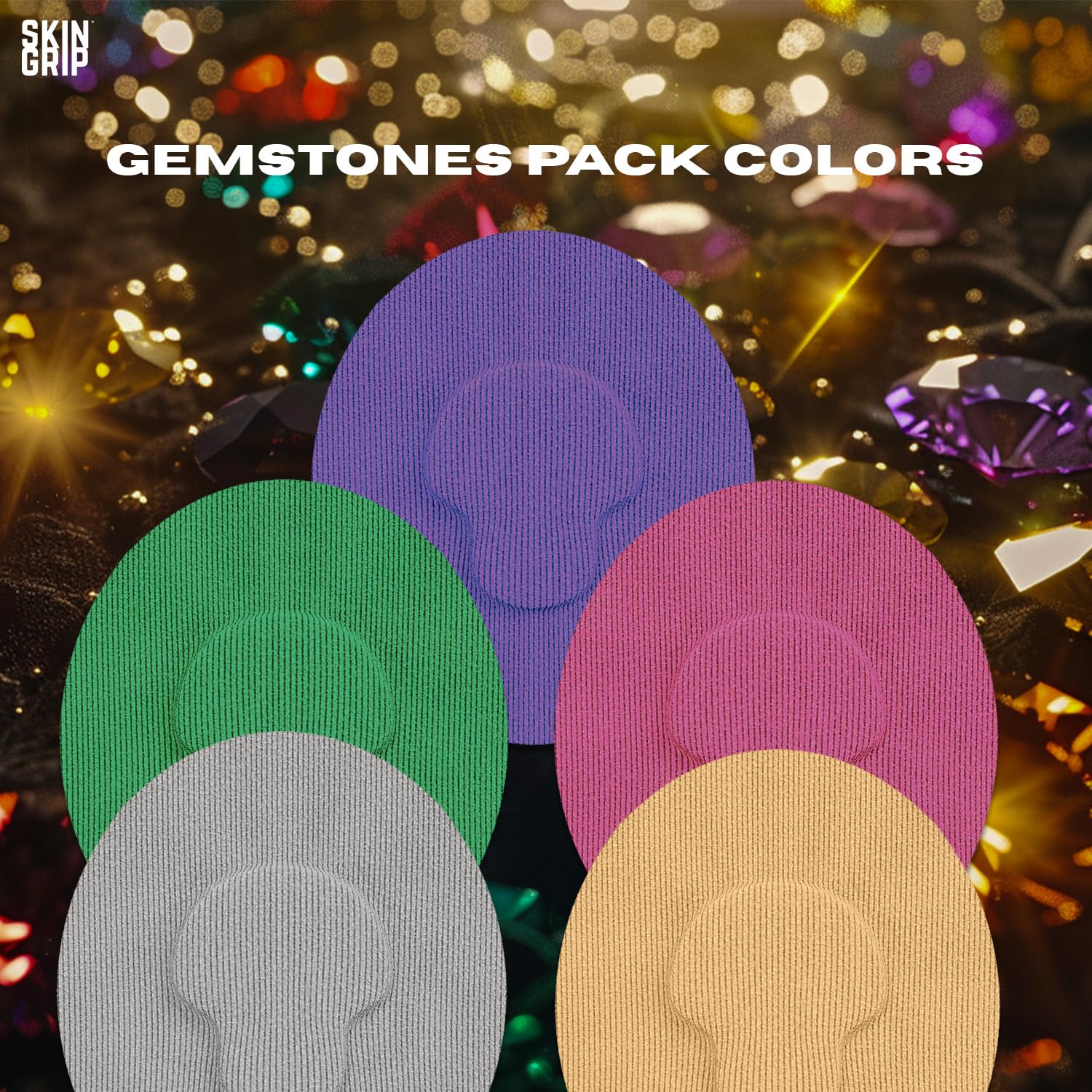 Gemstones Pack packaging showcases premium patches and color options.