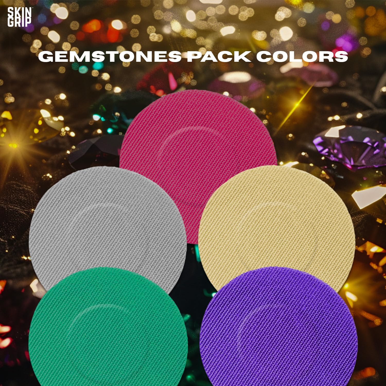 Skin Grip gemstone pack adds style while keeping CGM secure.