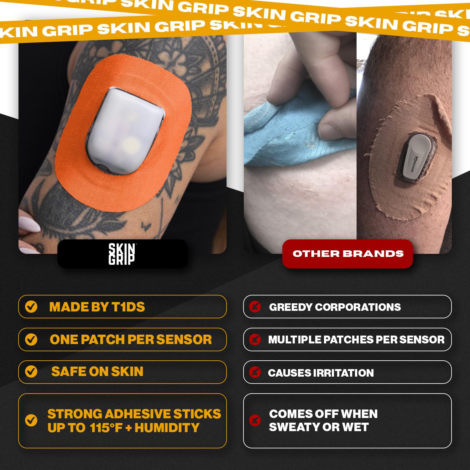 Skin Grip Rainbow Pack patch protects the device during water and activity
