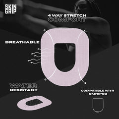 Skin Grip Omnipod 5 patch stays secure during workouts and sweating.