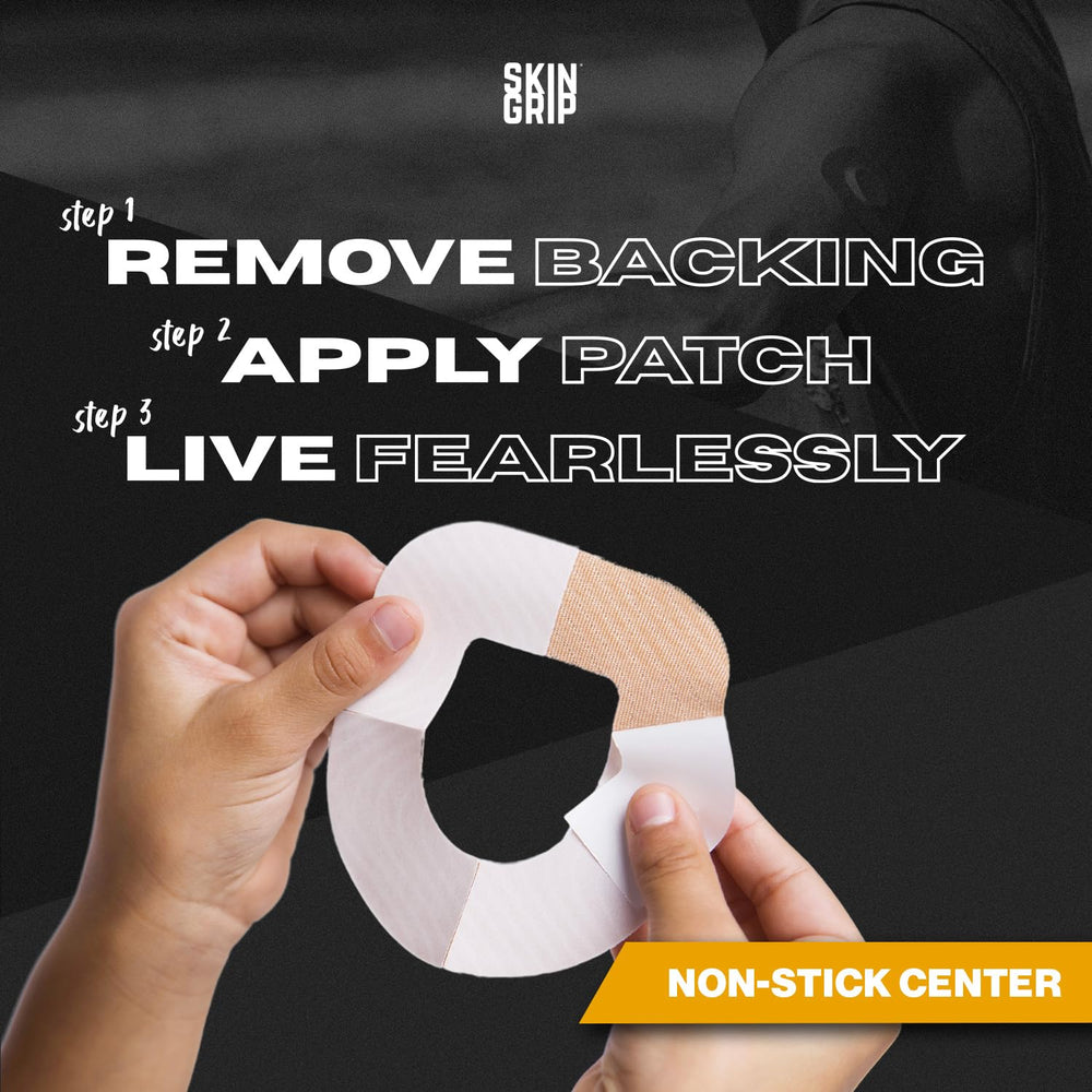 Skin Grip Omnipod tan pack demonstrates discreet coverage for everyday use
