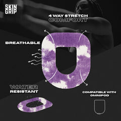Skin Grip Omnipod patch waterproof design resists water exposure.