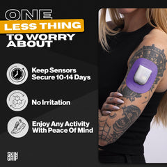 Skin Grip four-way stretch patch applies smoothly for a snug fit.