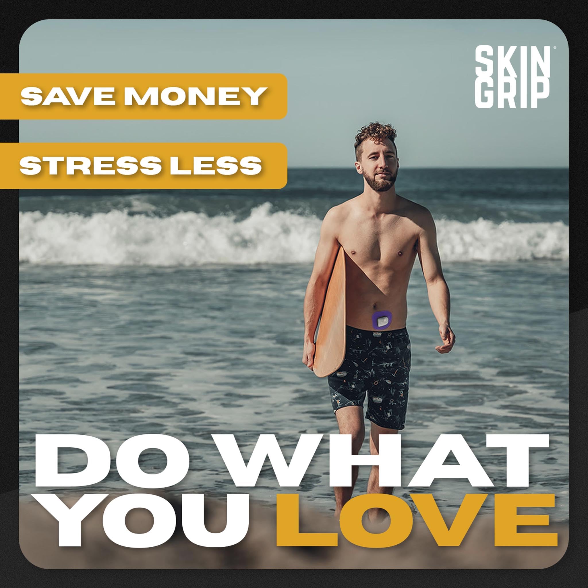 Skin Grip high-quality patches enable active daily routines.