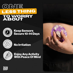 Skin Grip pre-cut overpatch designed to fit your Dexcom G6 sensor smoothly.