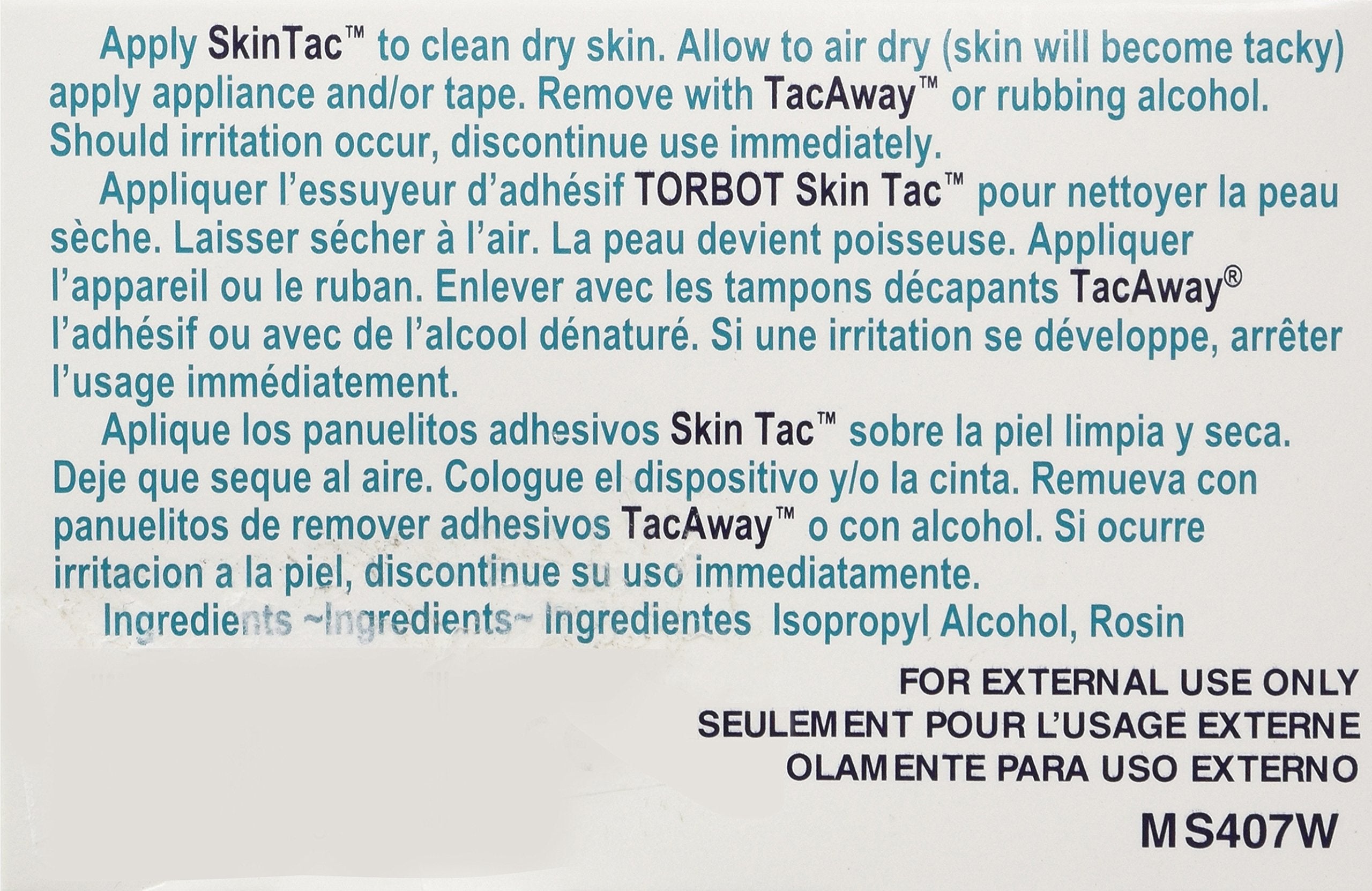 Skin-Tac Adhesive Barrier Wipes prep skin for tacky base before adhesives; latex-free and hypoallergenic.