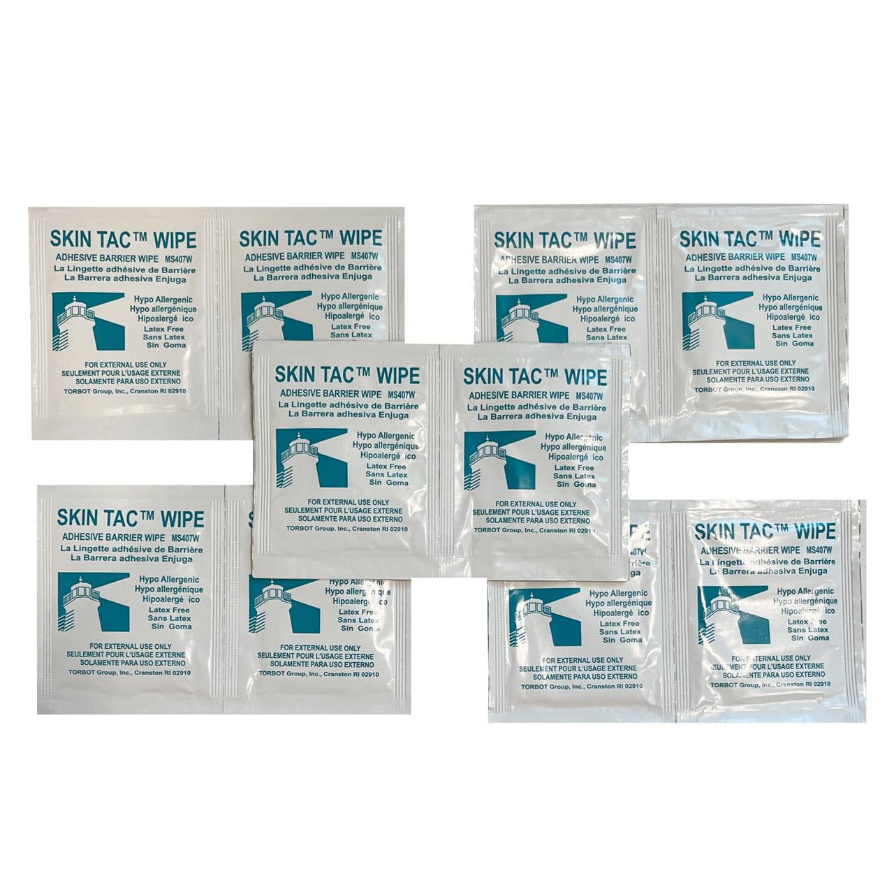 Skin-Tac wipes used on irritated skin for comfortable adhesive barrier prep