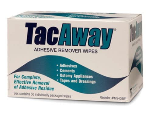 Skin-Tac Tacaway wipes close-up shows convenient resealable packaging for quick, mess-free use.