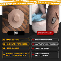 Skin Grip patch skin-friendly material offers breathable comfort for all-day wear