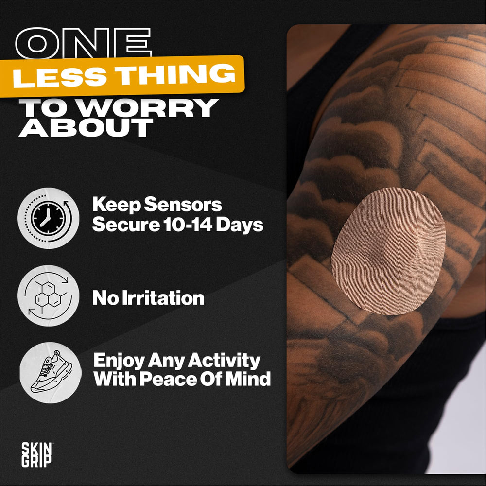Skin Grip waterproof adhesion helps sensors stay put through sweat and water exposure