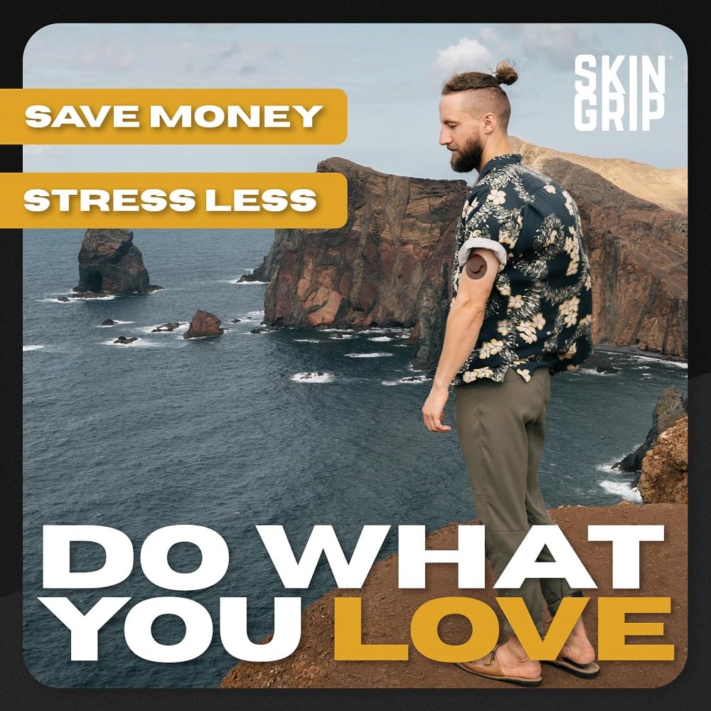 Skin Grip Stelo CGM patch secures daily wear