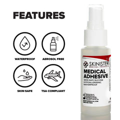 Skinister breast-form adhesive enables natural movement and secure fit.