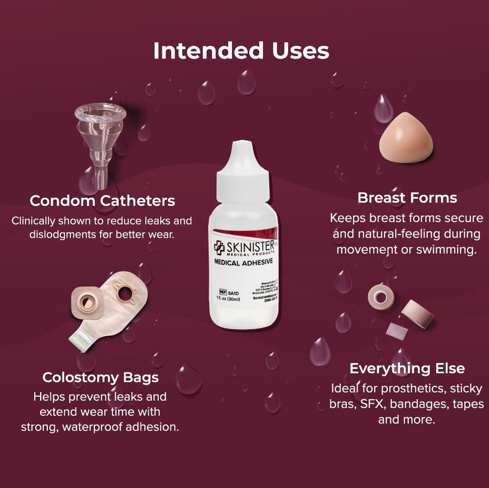 Skinister remover spray for sting-free removal and easy cleanup.
