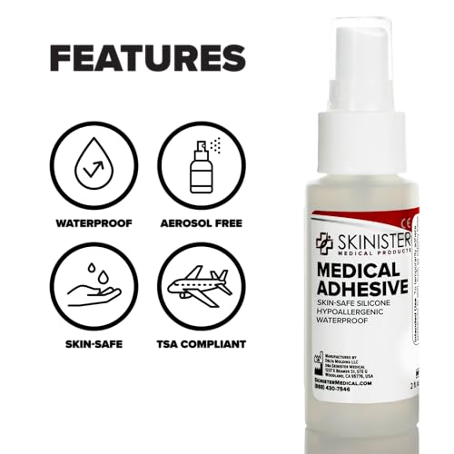 Skinister Ostomy Adhesive Remover shown removing adhesive around a stoma area.