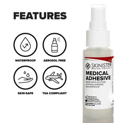 Skinister Ostomy Adhesive Remover shown removing adhesive around a stoma area.