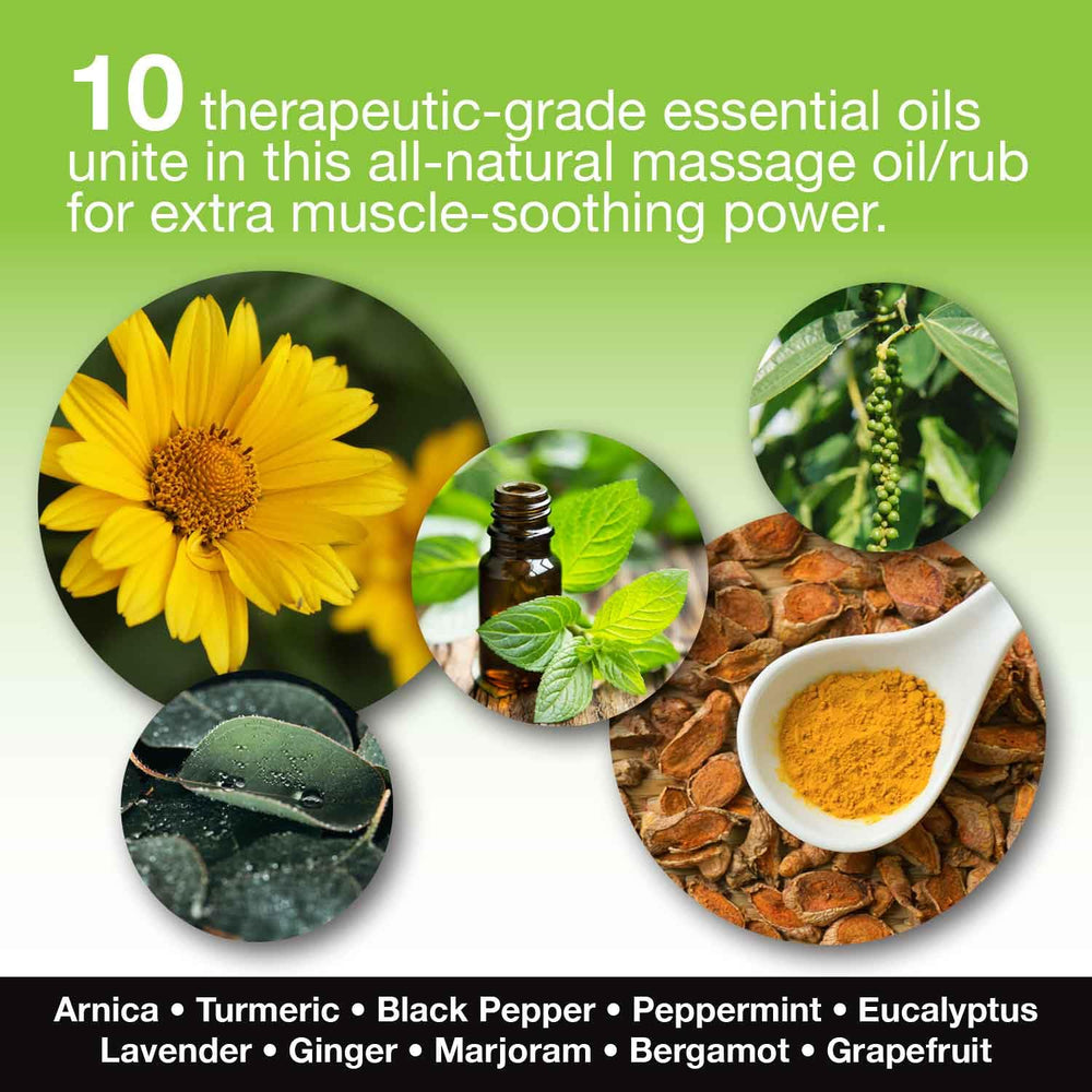 Skinsations Arnica Turmeric essentials highlight the natural blend for comfortable muscle relief