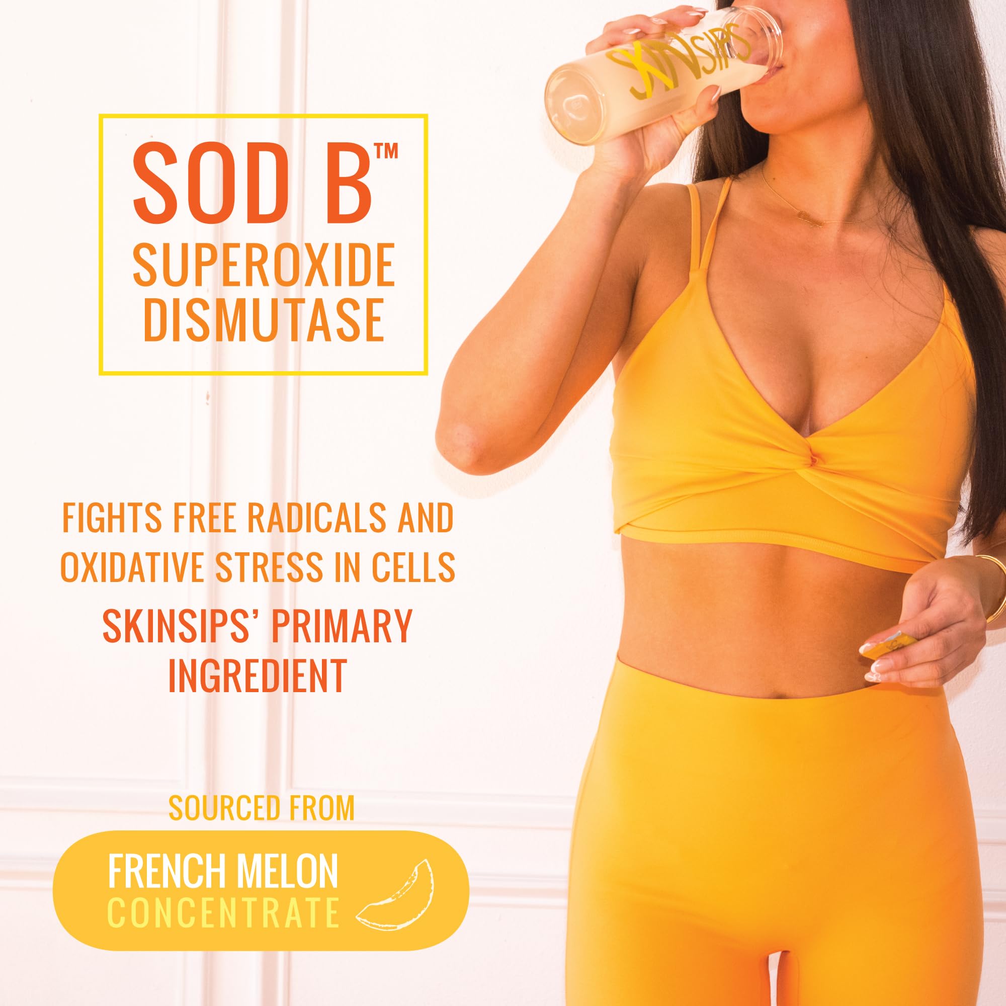 SkinSips lemon drink in glass showing convenient daily use