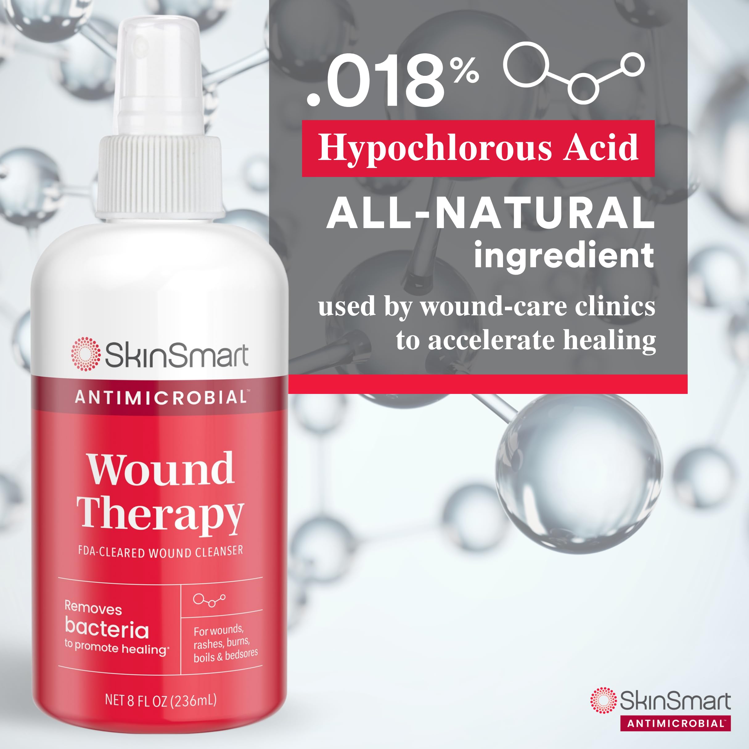 SkinSmart bottle cap closeup highlighting easy access for wound care