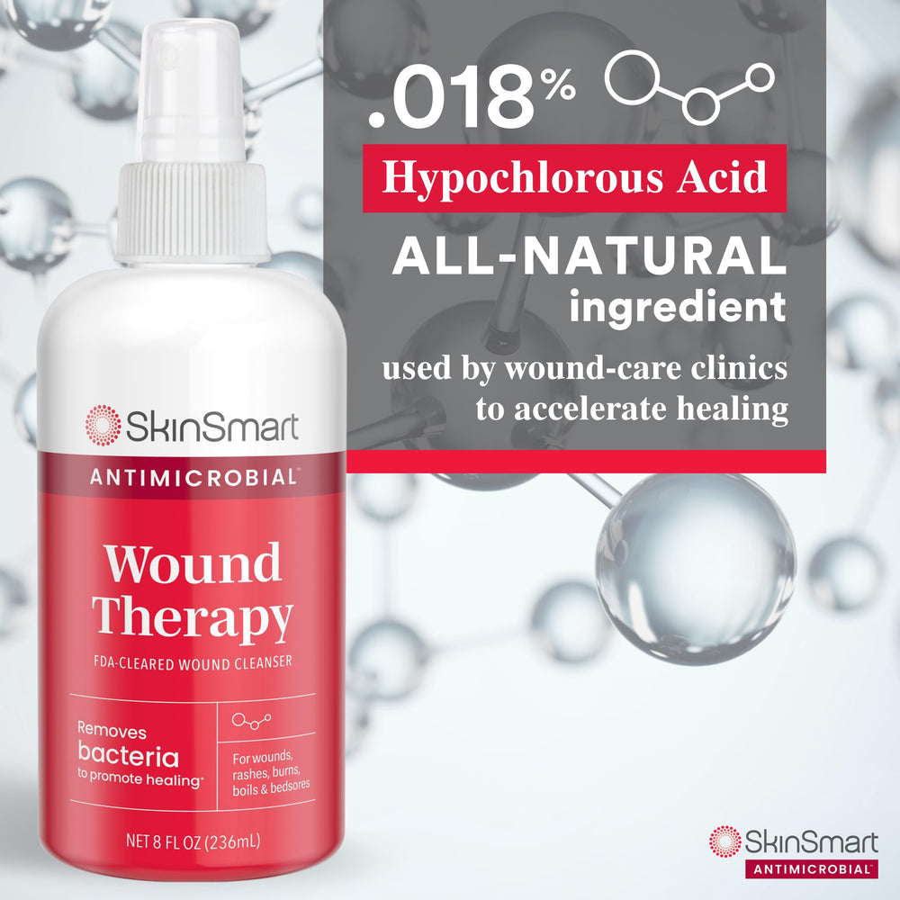 SkinSmart bottle cap closeup highlighting easy access for wound care