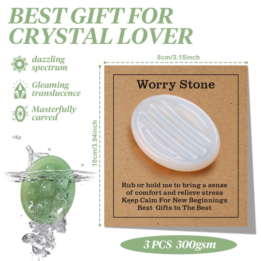 SKLENICE hand-carved worry stone with tactile texture for everyday relaxation.