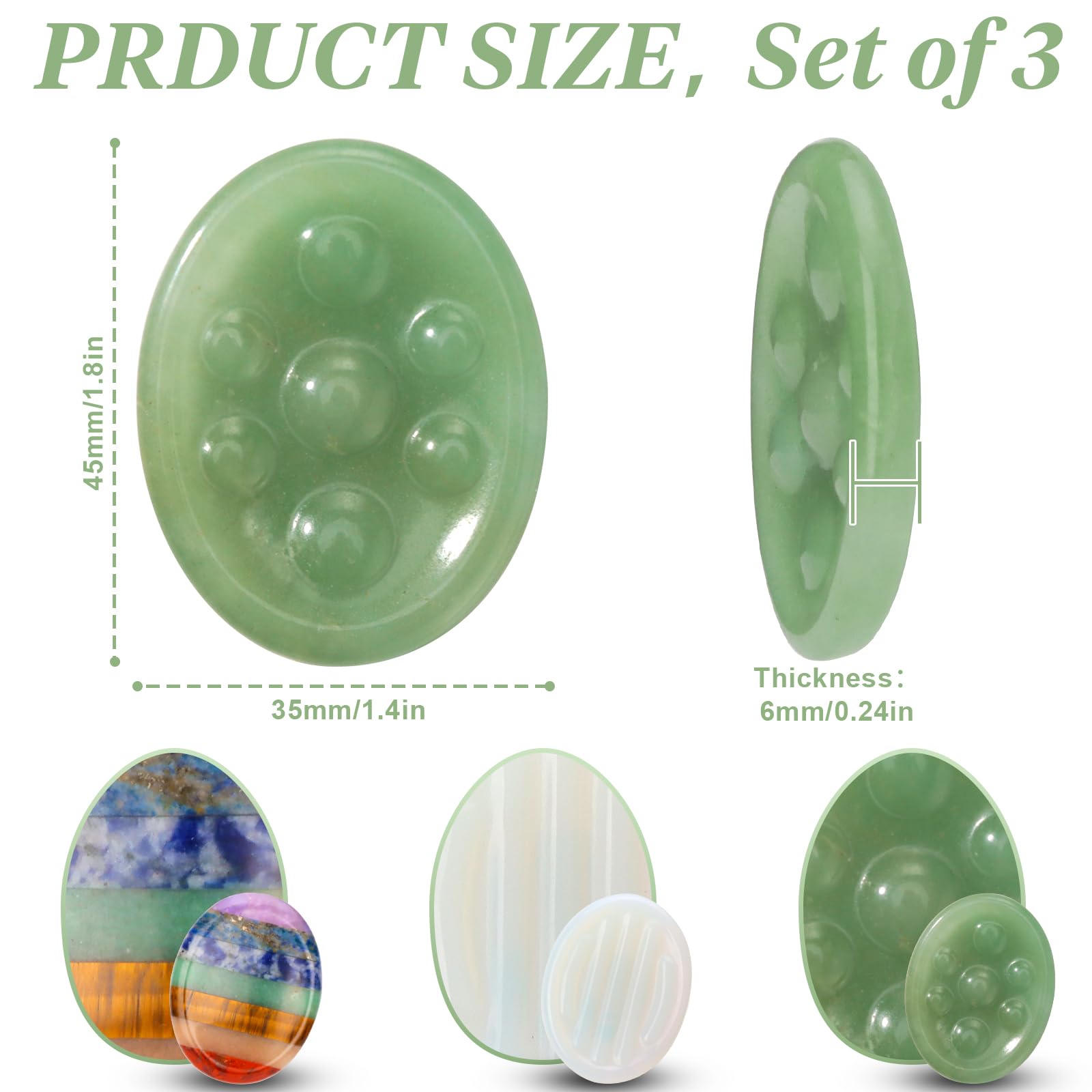 SKLENICE striped opalite thumb stone with textured finish for mindful grounding.