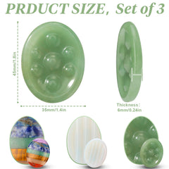 SKLENICE striped opalite thumb stone with textured finish for mindful grounding.