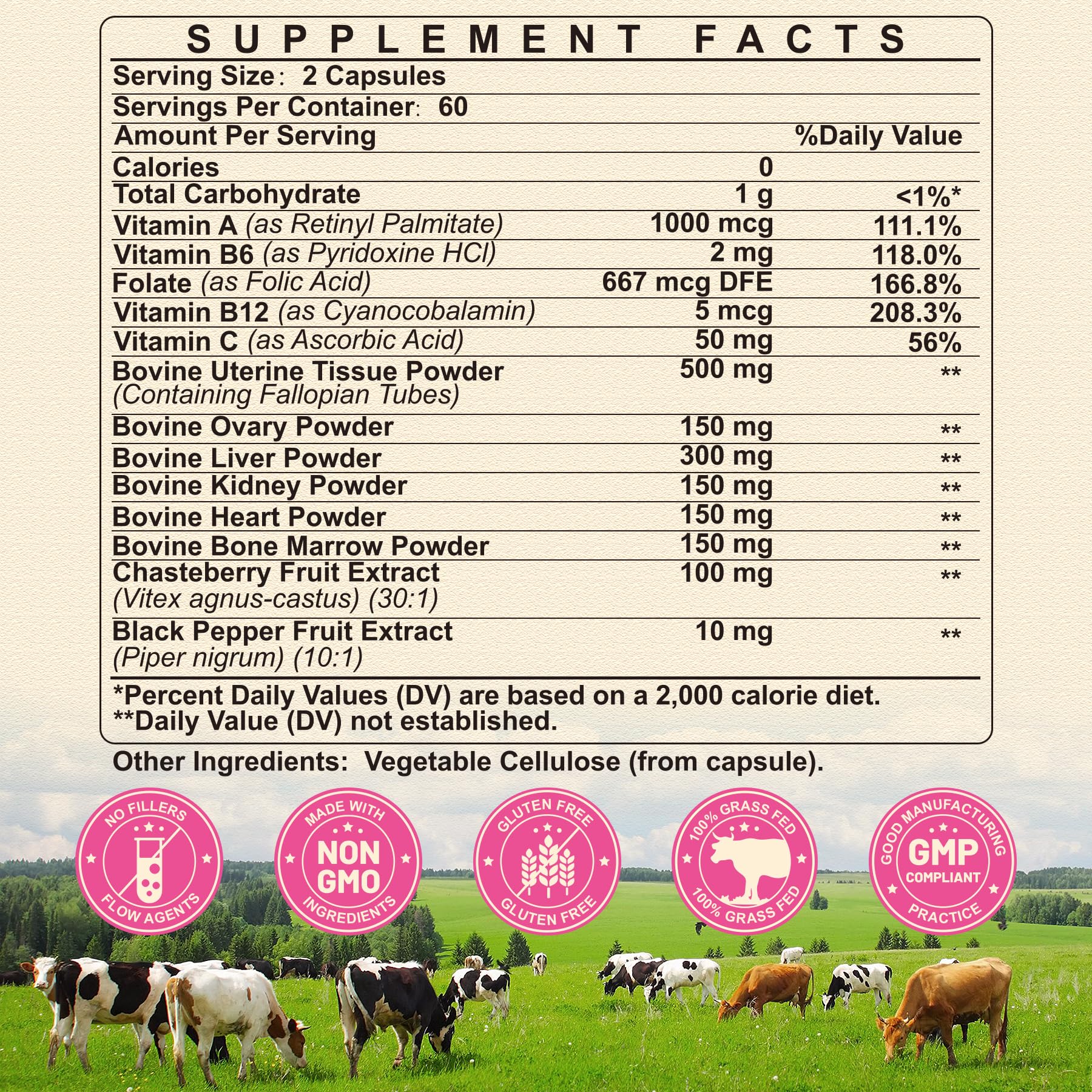 SKLIA Beef Organs capsules ready for daily intake supporting energy metabolism