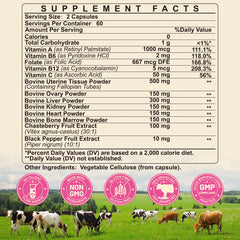 SKLIA Beef Organs capsules ready for daily intake supporting energy metabolism