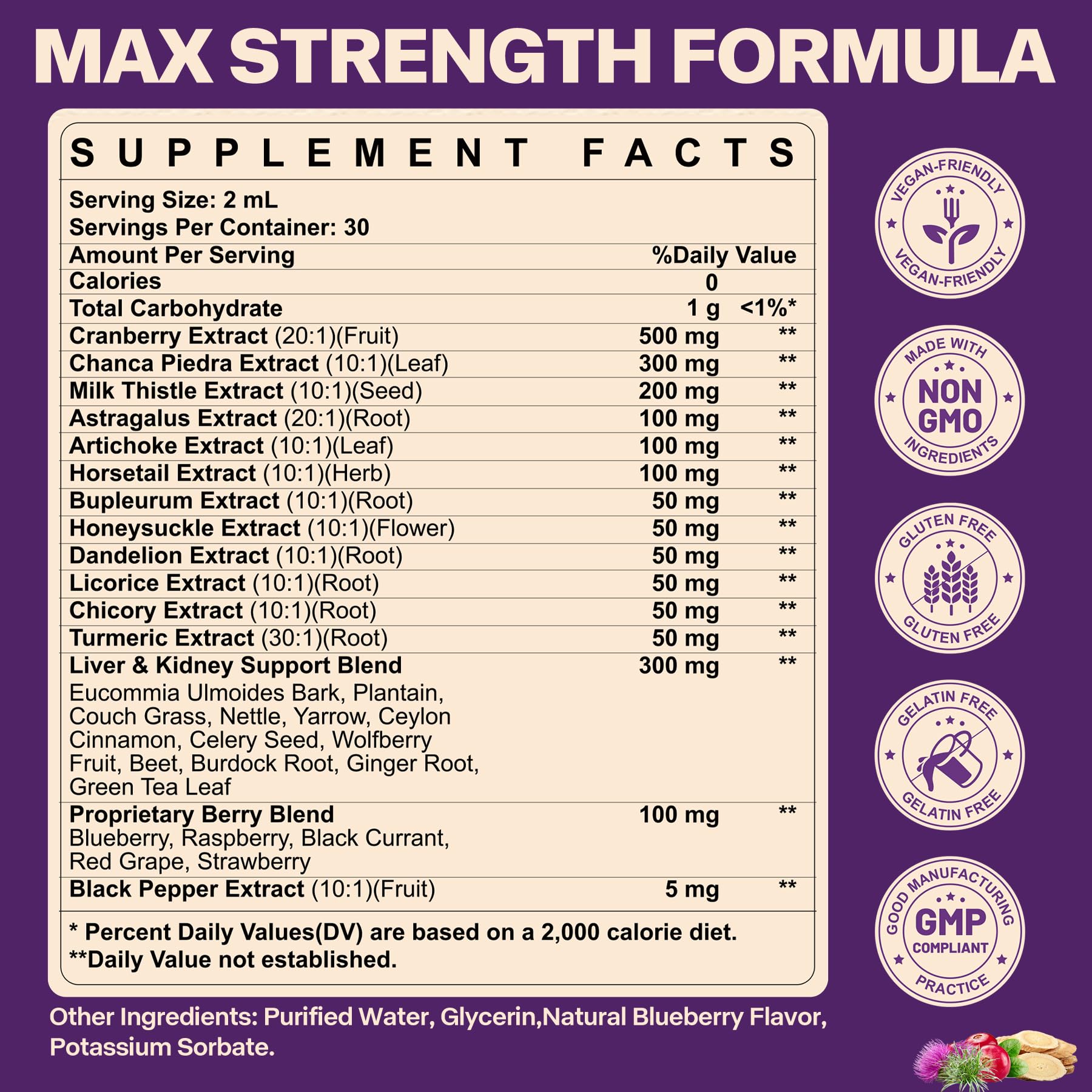SKLIA cranberry-pacs-kidney-drops support urinary comfort and detox.
