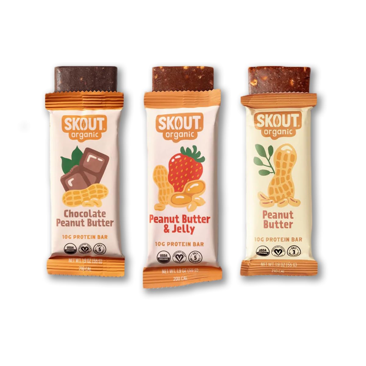 Skout caramel peanut bar exuding rich flavor in a convenient snack