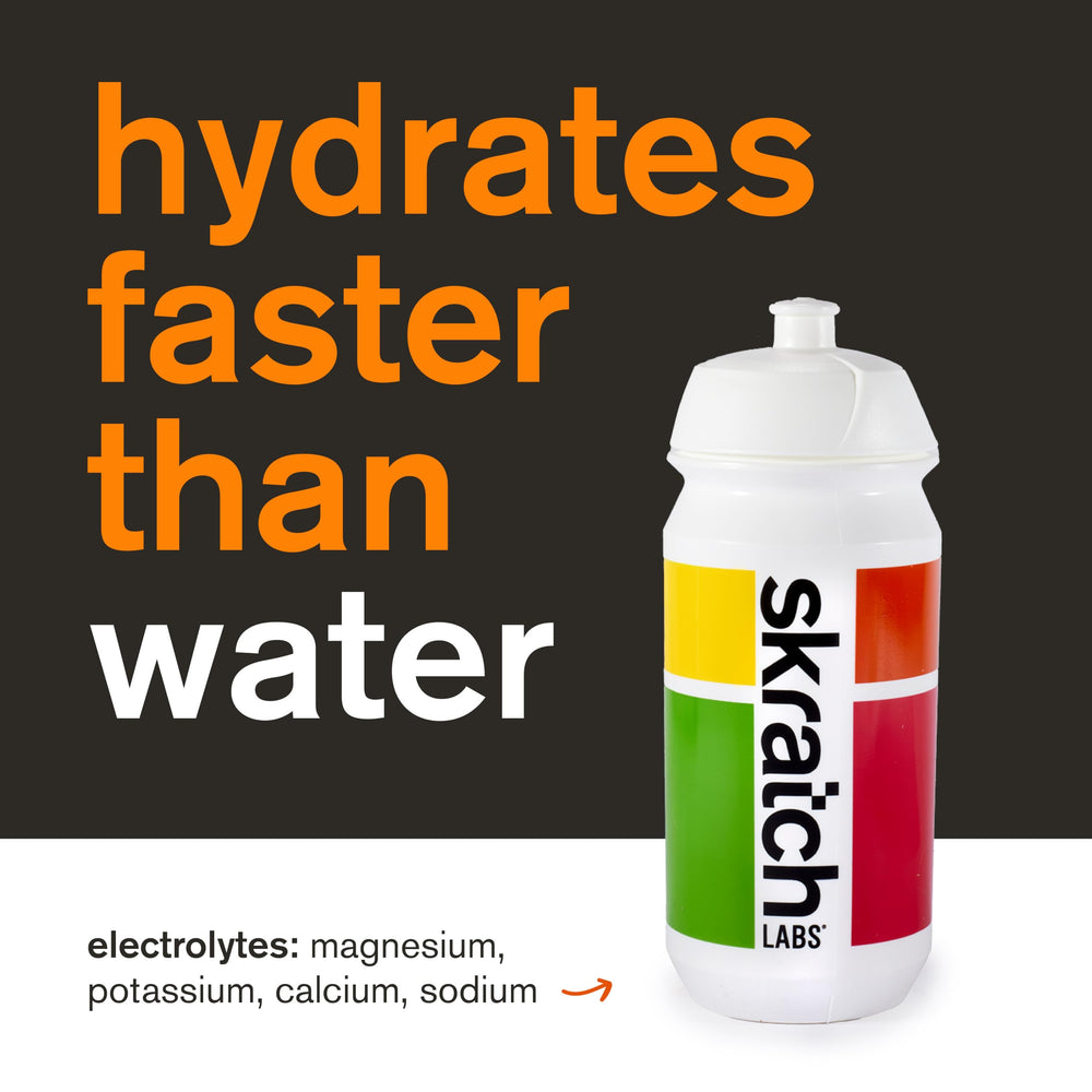 Athlete drinking Skratch Labs hydration during training session.
