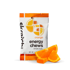 Skratch Labs Energy Chews orange pack for flavorful quick energy during workouts