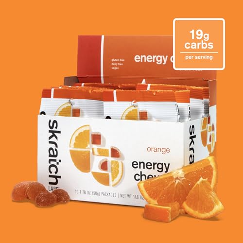 Skratch Labs Energy Chews orange serving ready to fuel runs and rides