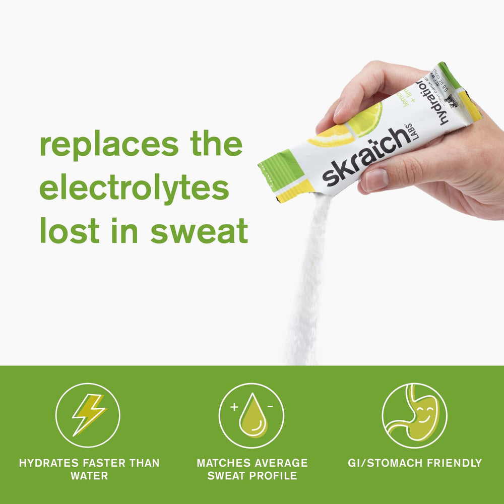 Skratch Labs Hydration Packets compact package for pocket-sized hydration.