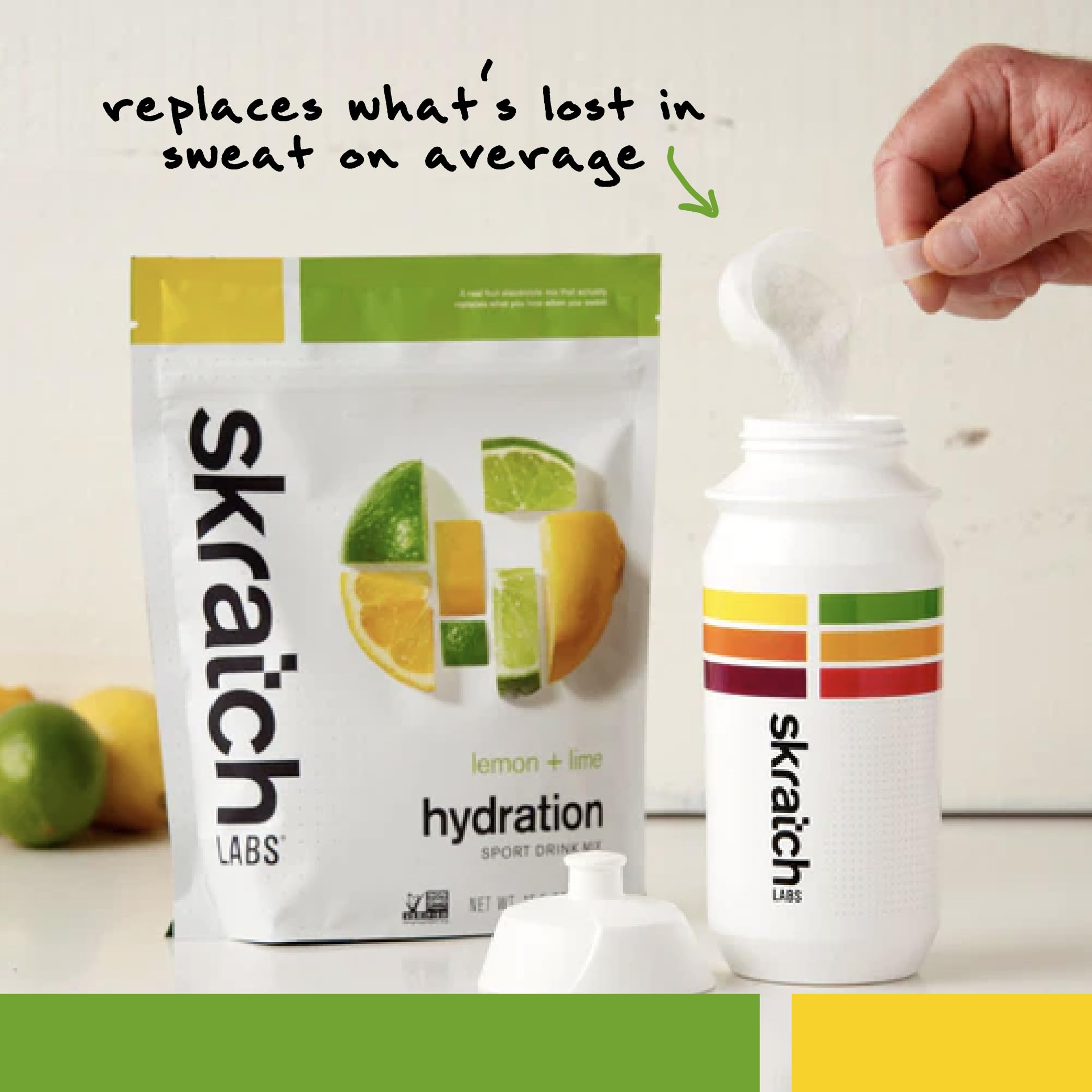 Skratch Labs Hydration Powder mixed drink in glass capturing refreshing flavor