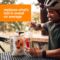 Skratch Labs Hydration Powder scoop measures a precise serving for accurate mixing