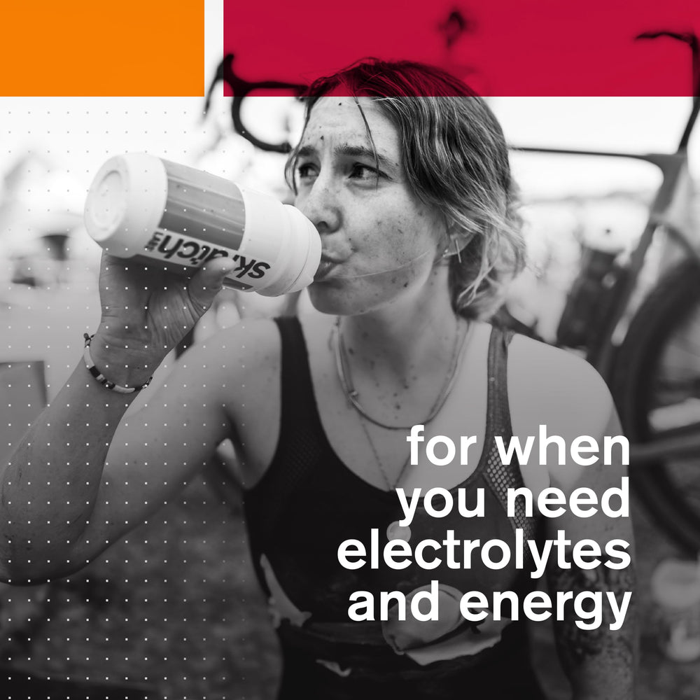 Skratch Labs Hydration Powder label shows vegan and kosher features
