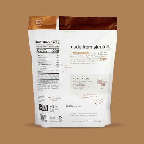 Skratch Labs recovery drink chocolate bag-front highlights packaging and value