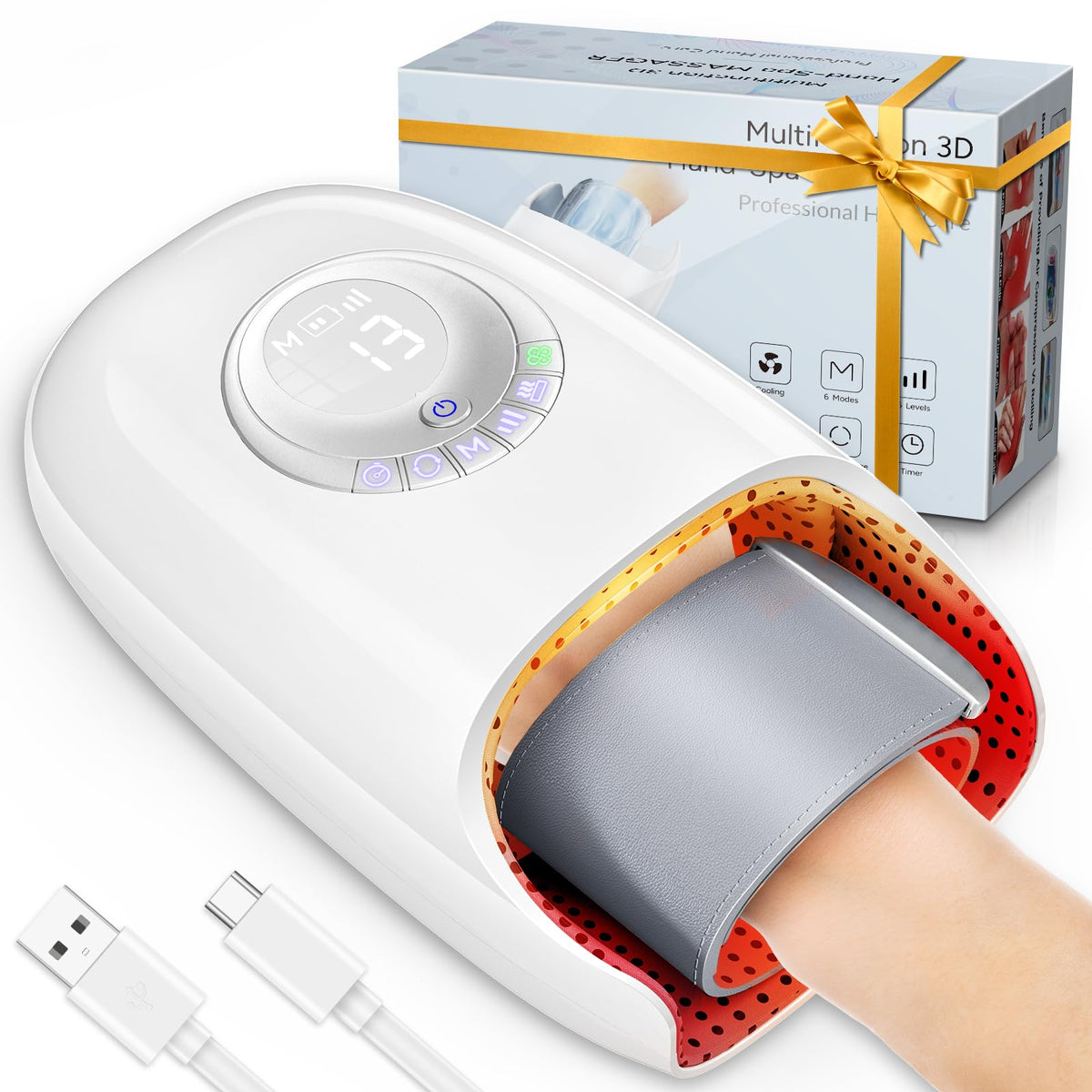 SKRFORM Hand Massager front view with ergonomic grip for comfortable home use