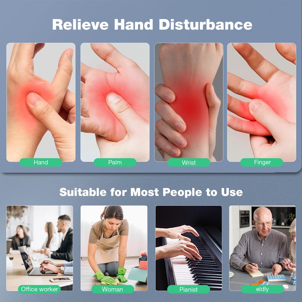 Compact, portable SKRFORM hand massager for home or travel